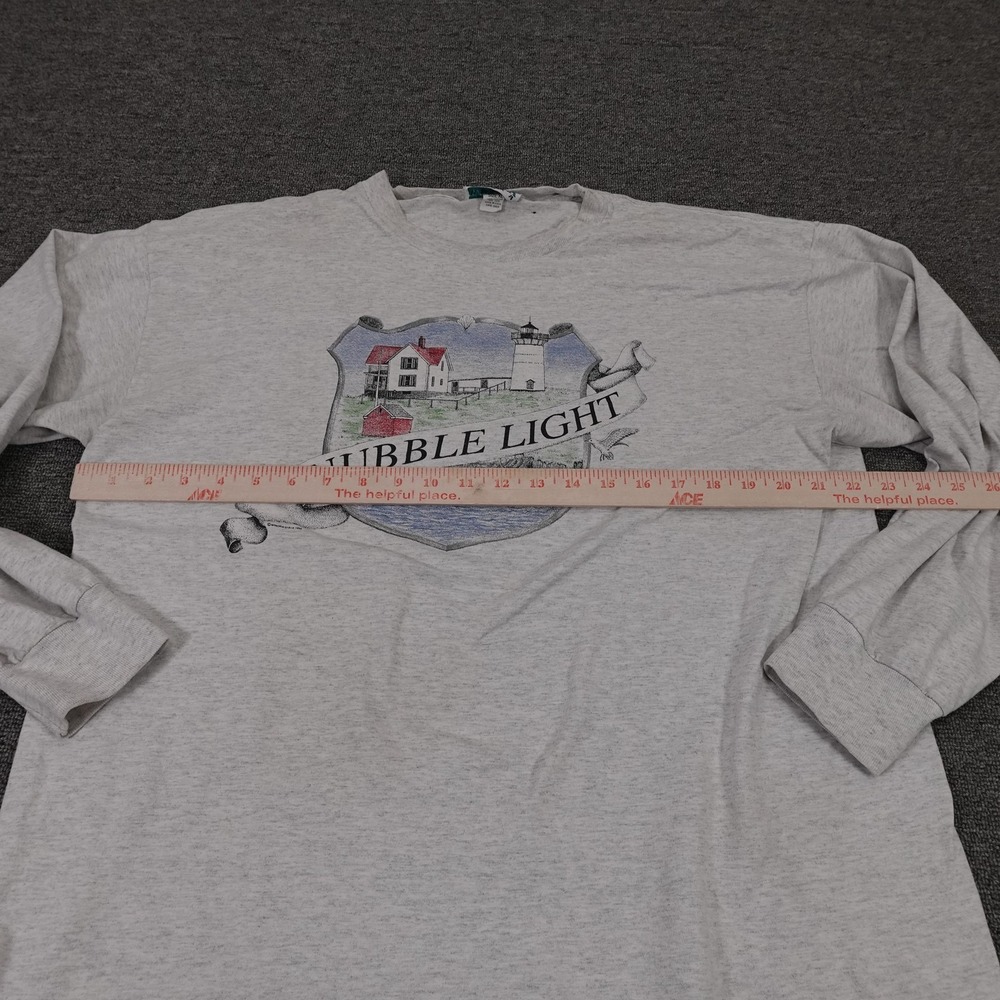 Vintage Winona Shirt Mens XL Gray Nubble Light Lighthouse Graphic Made USA 90s - Picture 6 of 14